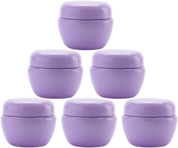 HINNASWA Travel Containers, Travel Accessories Bottles Containers for Cosmetic, Makeup, Body & Hand Cream, Lotion, Toiletries, 6 packs (Purple)