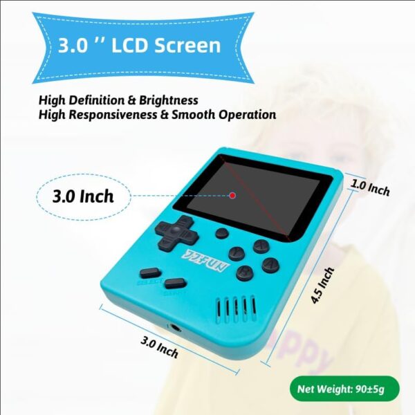 Handheld Games for Kids, 365 Classic Games 3.0" LCD Screen Support TV Output Electronic Learning Toys for Boys Girls Ages 4-12 - Image 4