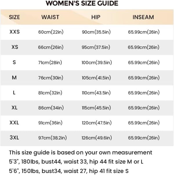 Aoxjox High Waisted Workout Leggings for Women Compression Tummy Control Trinity Buttery Soft Yoga Pants 26" - Image 6